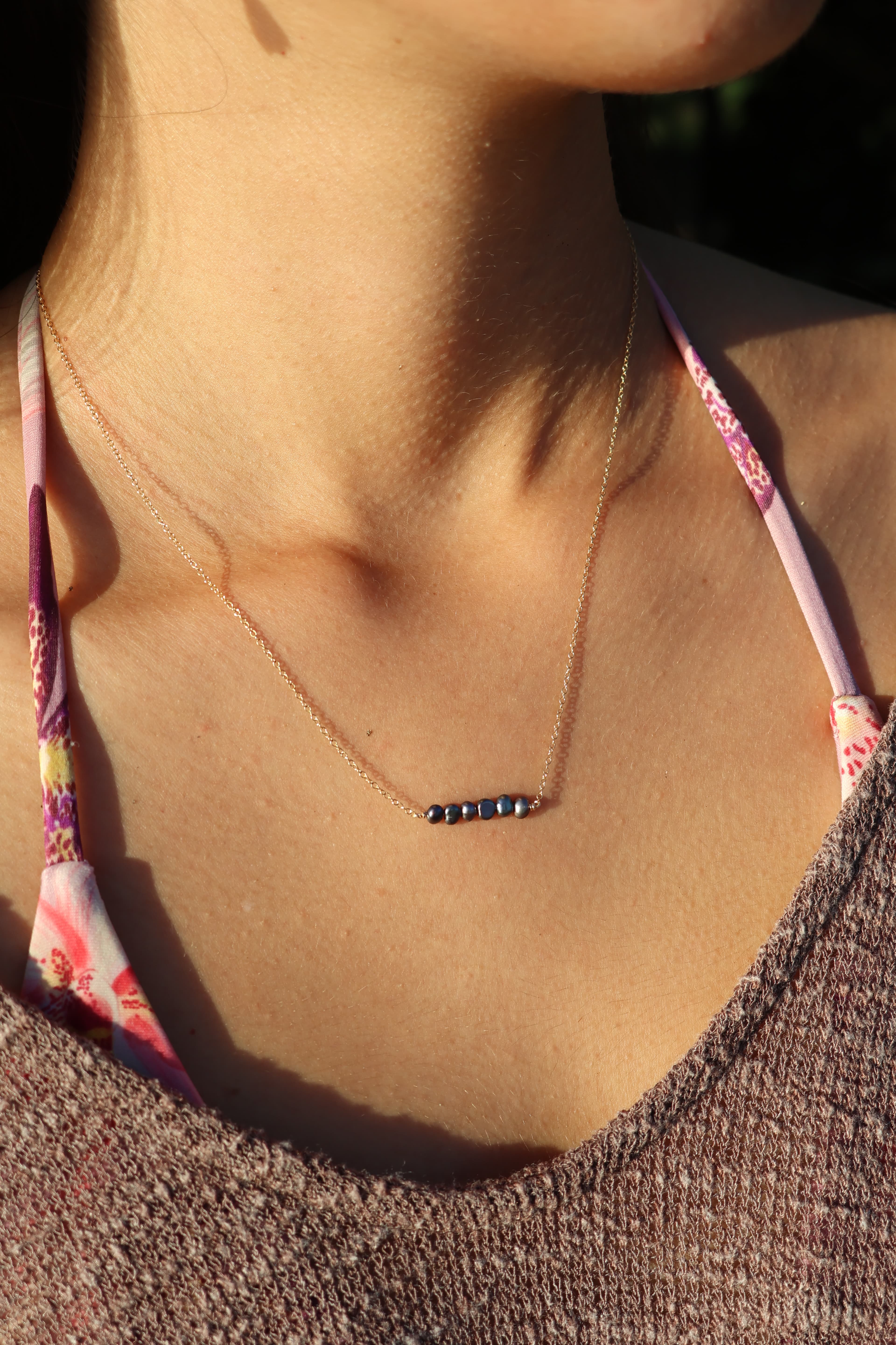Peacock Bar Necklace
