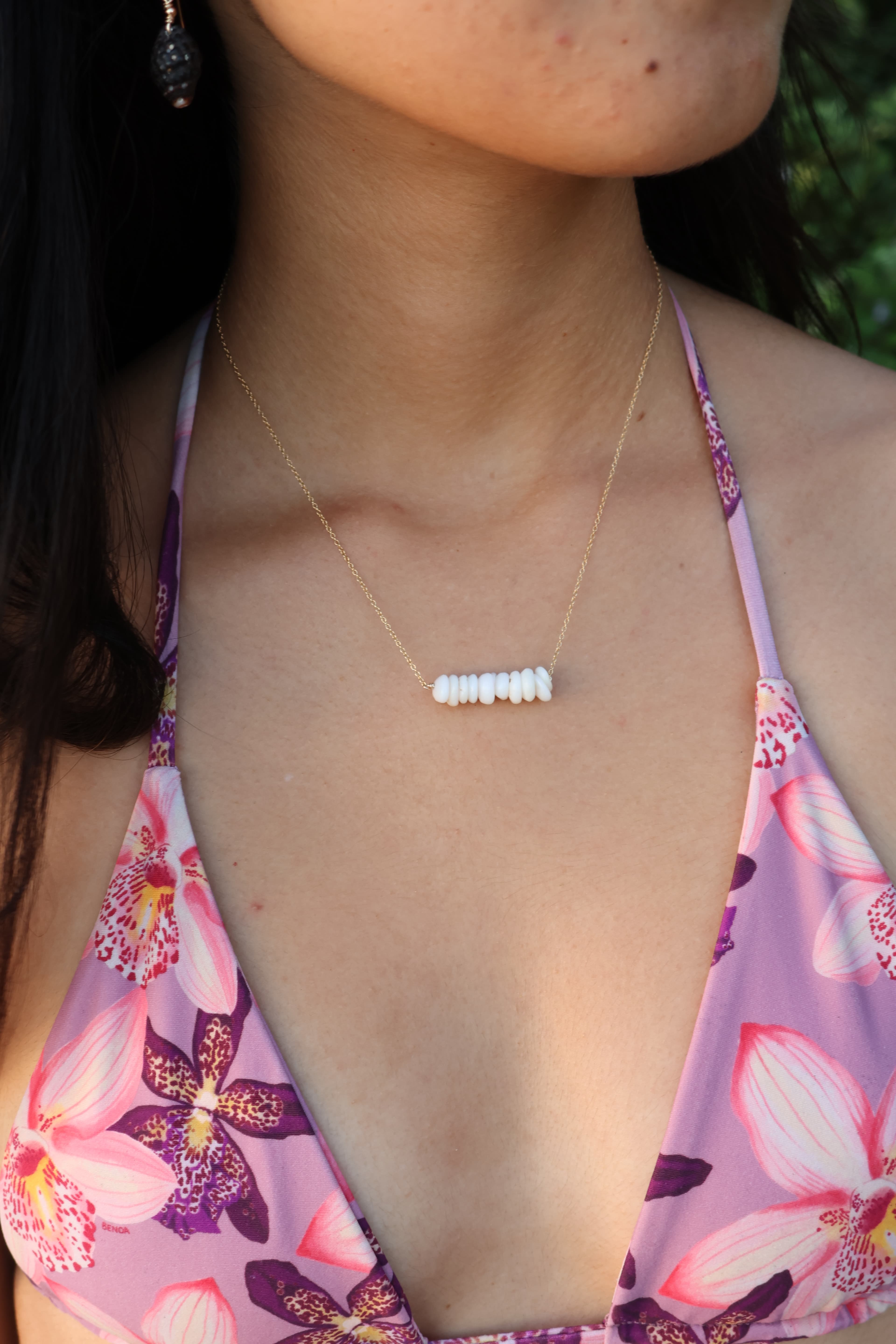 Clustered Puka Shell Necklace