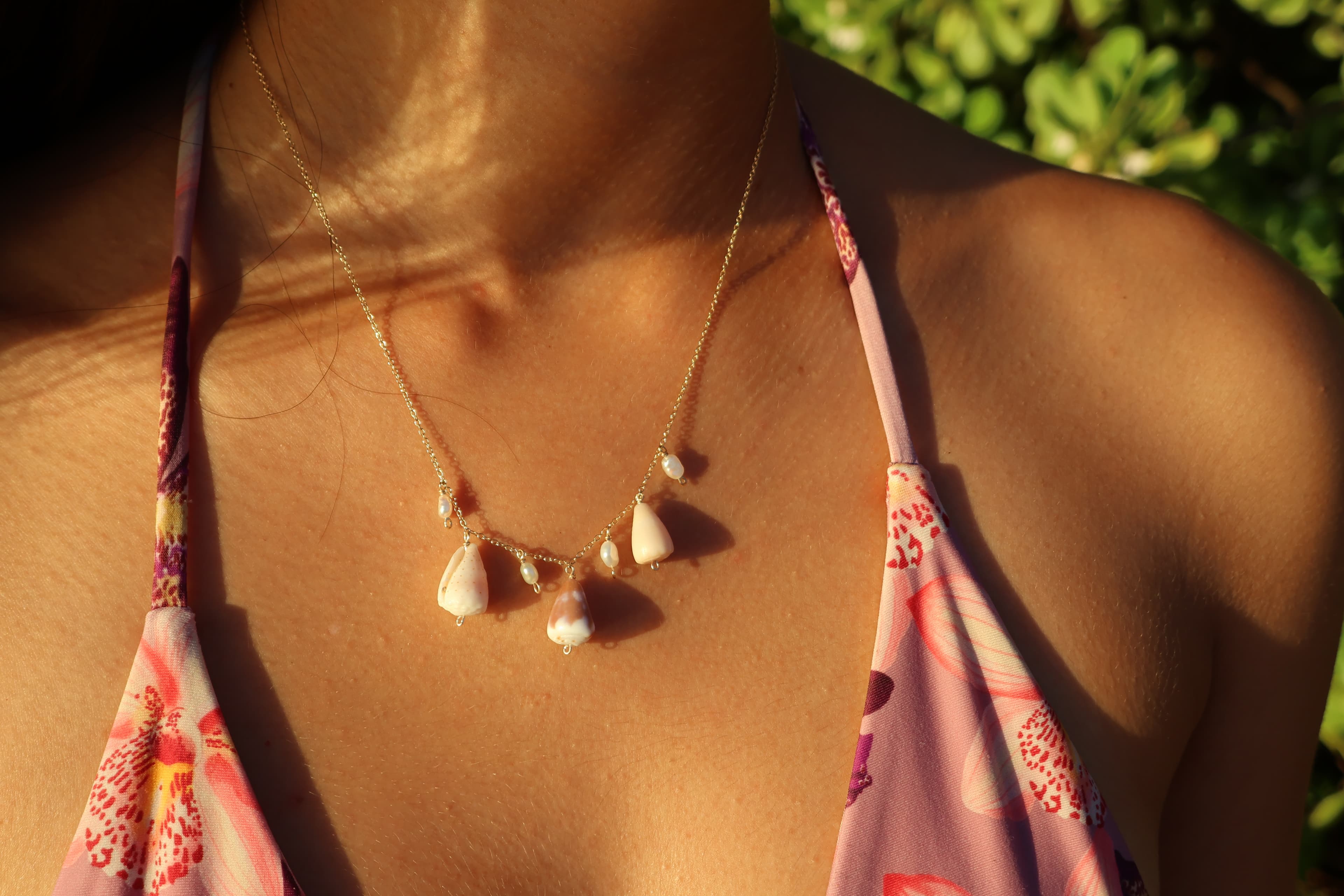 Multi Cone and Pearl Necklace