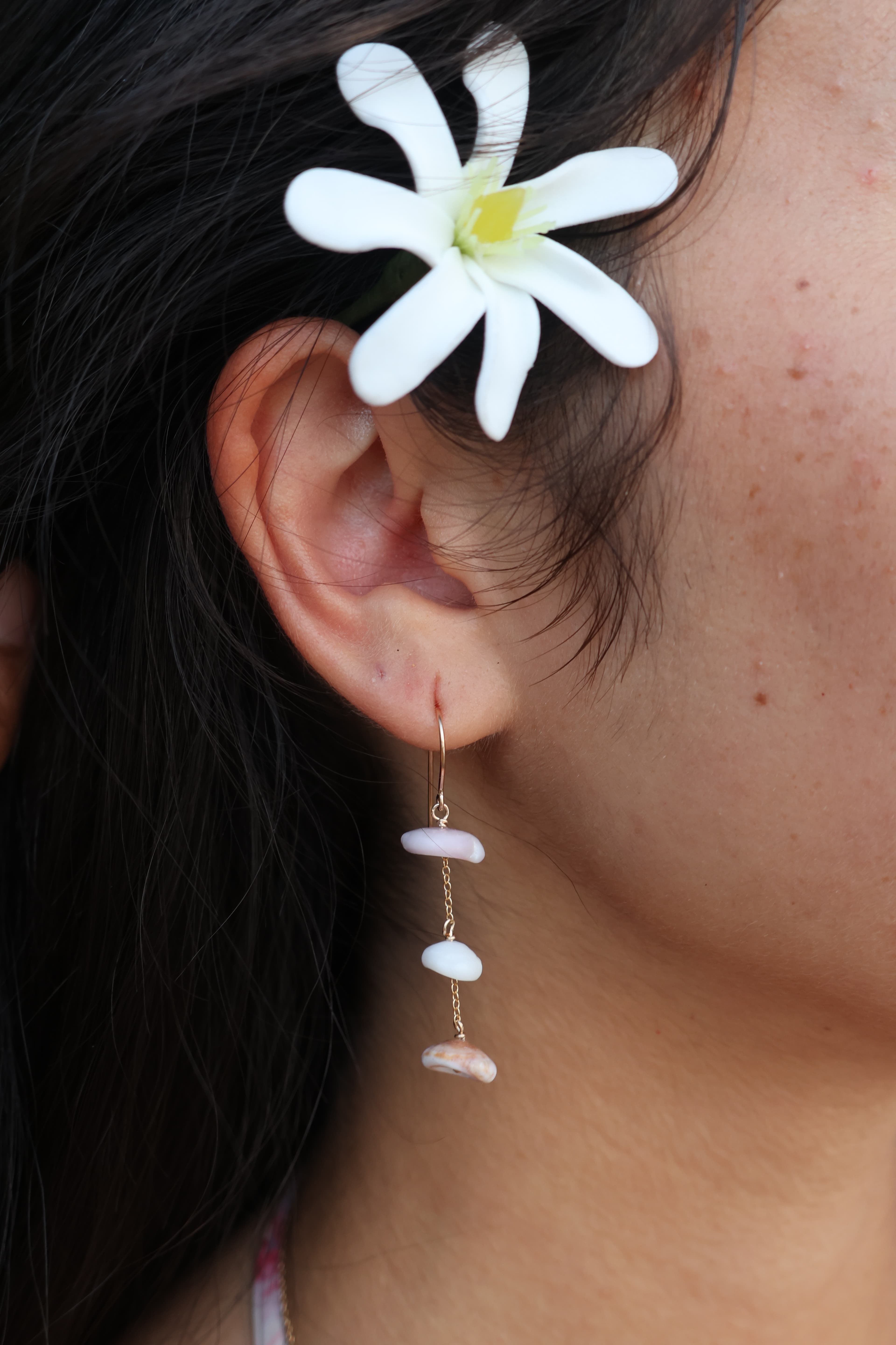Dangling Puka Shell Earrings